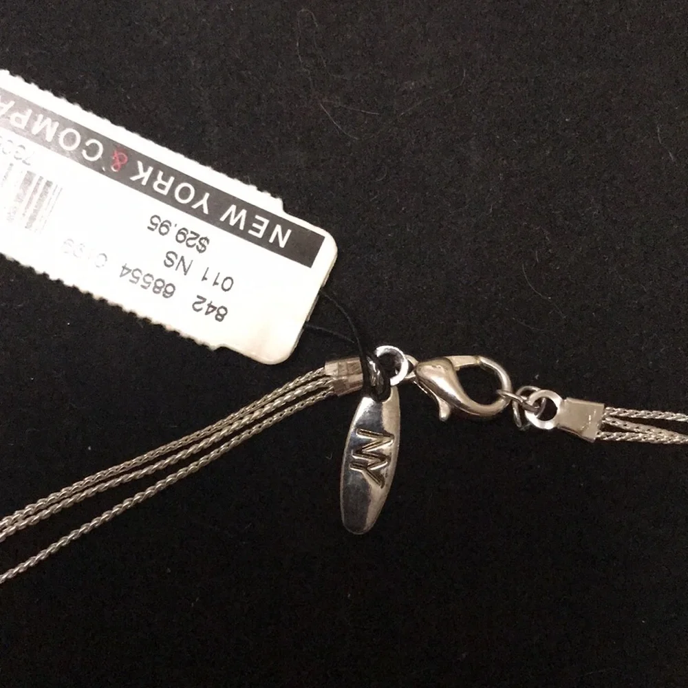 New York & Co triple strand necklace mixed metals NWT - Picture 4 of 5